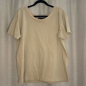VINTAGE LIZ SPORT TAN COTTON TEE (XL)